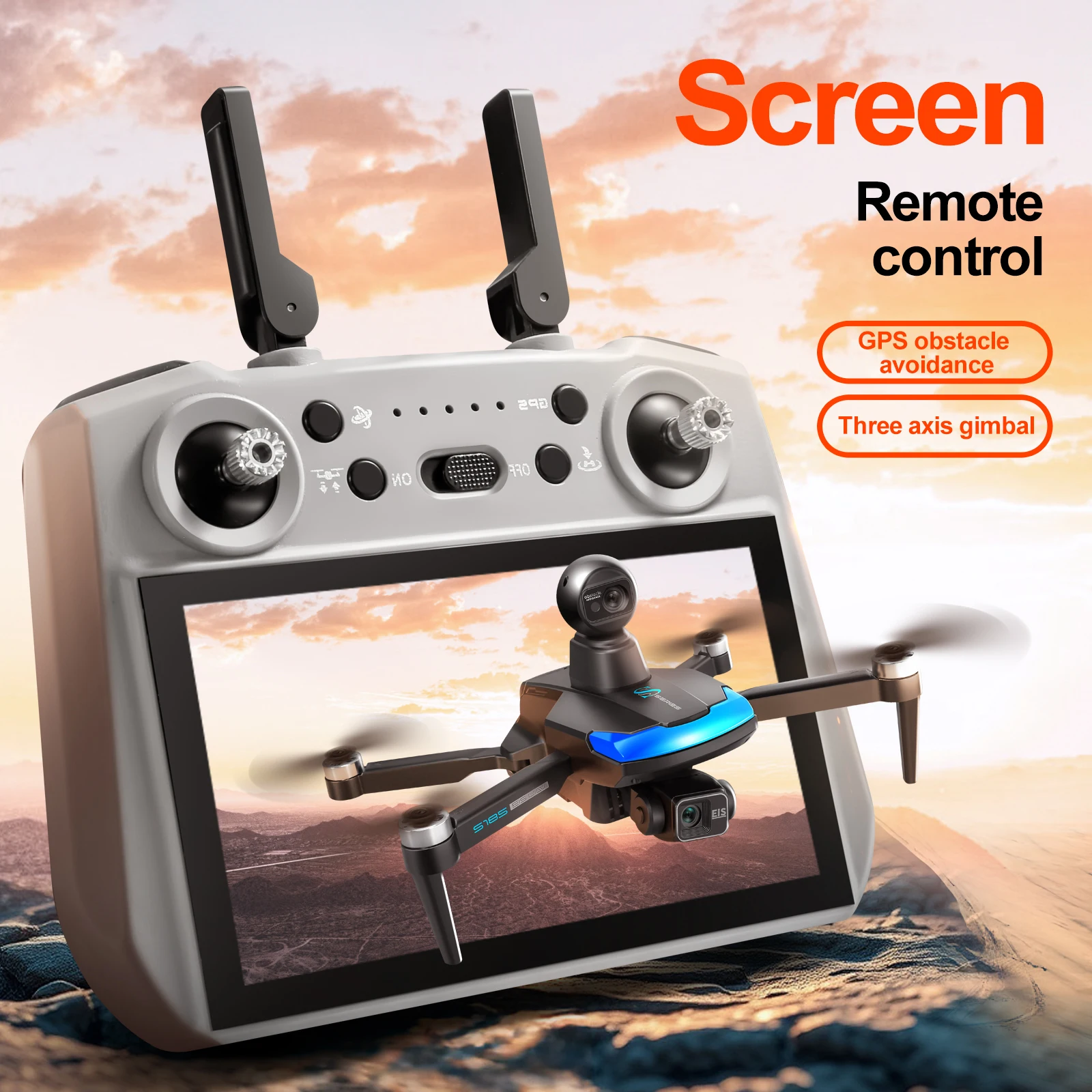 S185 Drone Profesional 2.7K HD - Drone Gimbal 3 Axis ulasan dan harga