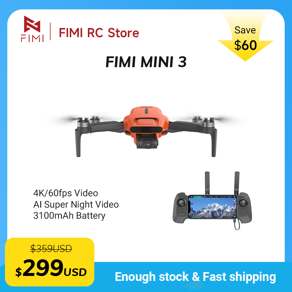 FIMI MINI 3 Drone Kamera 4K 60 - Drone Gimbal Case ulasan dan harga